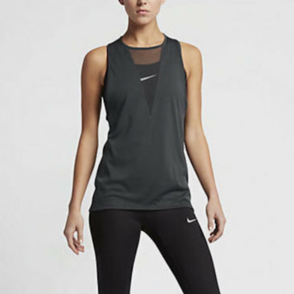 Nike Womens Zonal Cooling Relay Tank - Dark Grey - Small